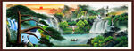迎客松山水画