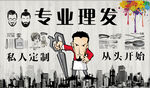 理发工装背景墙