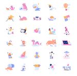 30个巧妙的错误状态插图图标