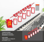新时代文明实践站楼梯文化墙