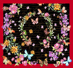蝴蝶花方巾