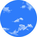 超大宽幅圆形蓝天白云