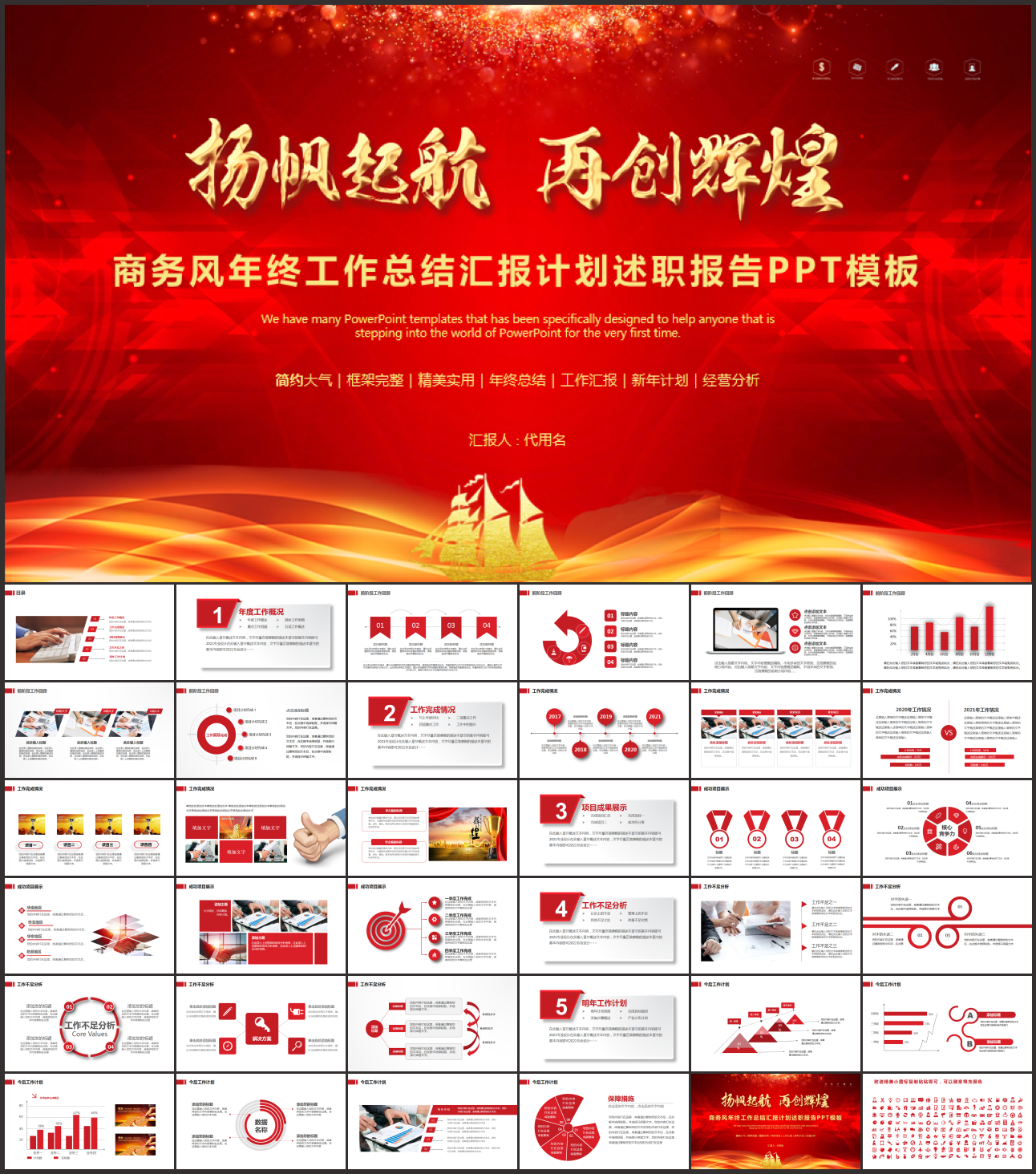 年终总结工作汇报PPT