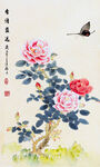 牡丹花水墨画工笔画装饰画