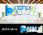 公司企业品牌合作展示文化墙