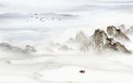 新中式山水背景墙