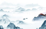 高清简约大气山水 TIF分层