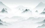 新中式客厅现代山水 TIF分层