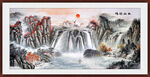 山水国画山水画