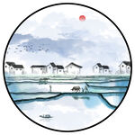 水墨江南山水装饰画