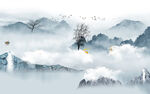 中国风意境山水新画 TIF分层