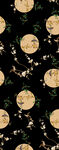 小碎花 花朵 树木  月亮