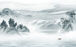 中国风客厅新山水画 TIF分层