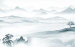 高清 山水背景墙画 TIF分层