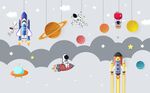 儿童房宇宙背景图片
