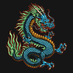 蓝色青龙