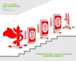 价值观楼梯文化墙 