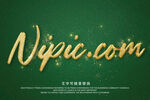 金色英文字体