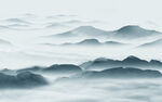 高清 山水墙画背景 TIF分层