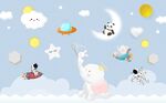 儿童房背景墙图片
