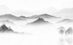 大气 最新灰色山水 文件分层 