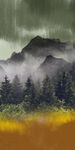 现代 风景玄关山水 TIF分层