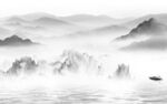 新中式客厅风景山水 TIF分层