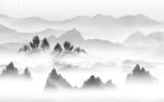 别墅意境背景山水 TIF分层