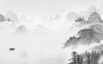 人气 灰色风景山水 TIF分层
