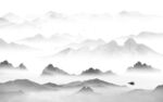 高端 灰色新山水画 tif分层