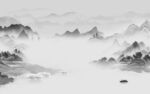 高档 灰色山水背景 tif分层
