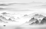 人气客厅山水背景 tif分层
