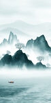 中国风玄关山水新画 tif分层