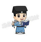 小书生看书