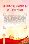 简约中国共产党人精神谱系海报