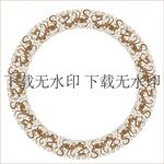 龙纹边框圆矢量