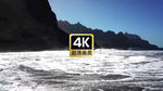 航拍波涛汹涌的海面