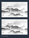 中国风意境中式山水画