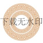 民族花纹边框圆