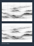 背景墙意境水墨画