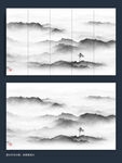 背景墙意境水墨画