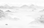 新中式客厅意境山水 文件分层 