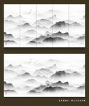 意境黑白水墨画