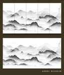 山水水墨画