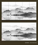 禅意水墨山水画