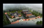 寺庙建筑鸟瞰