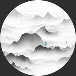 中式山水水墨画