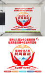共同富裕标语党建文化墙设计