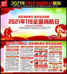 2021年全国消防日宣传展板