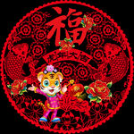 虎年静电贴